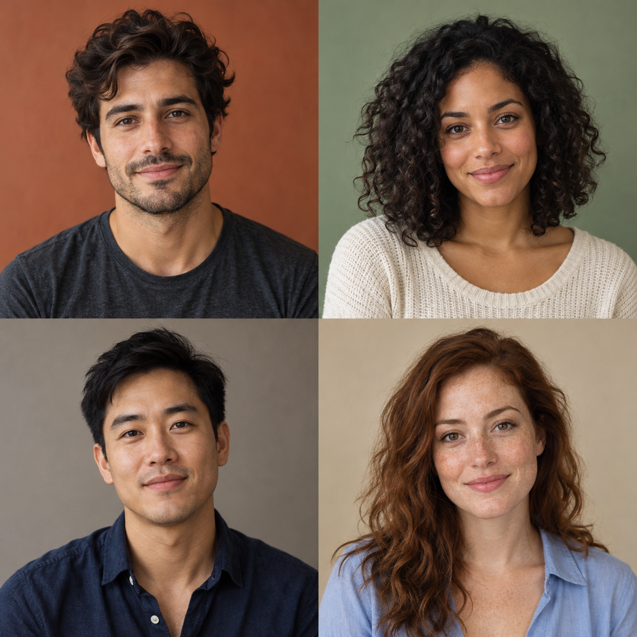 AI-generated portrait of a fictional adult